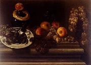Juan de  Espinosa Still-Life of Fruit and a Plate of Olives Germany oil painting artist